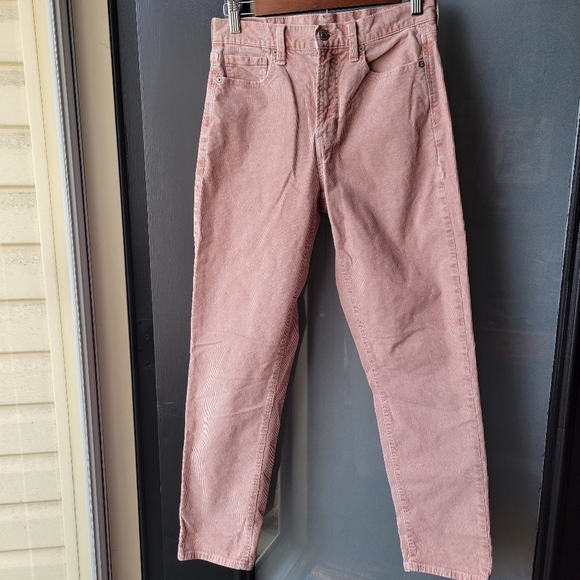 American Eagle Corduroy Pants Size 2 Super Stretch Soft Pink Color Rise 11" In - Picture 1 of 9